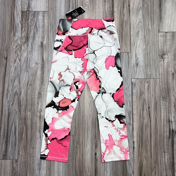 Under Armour Women's HeatGear Training Crop Tight 1320551-634 Pink Grey Size XL - Picture 2 of 11